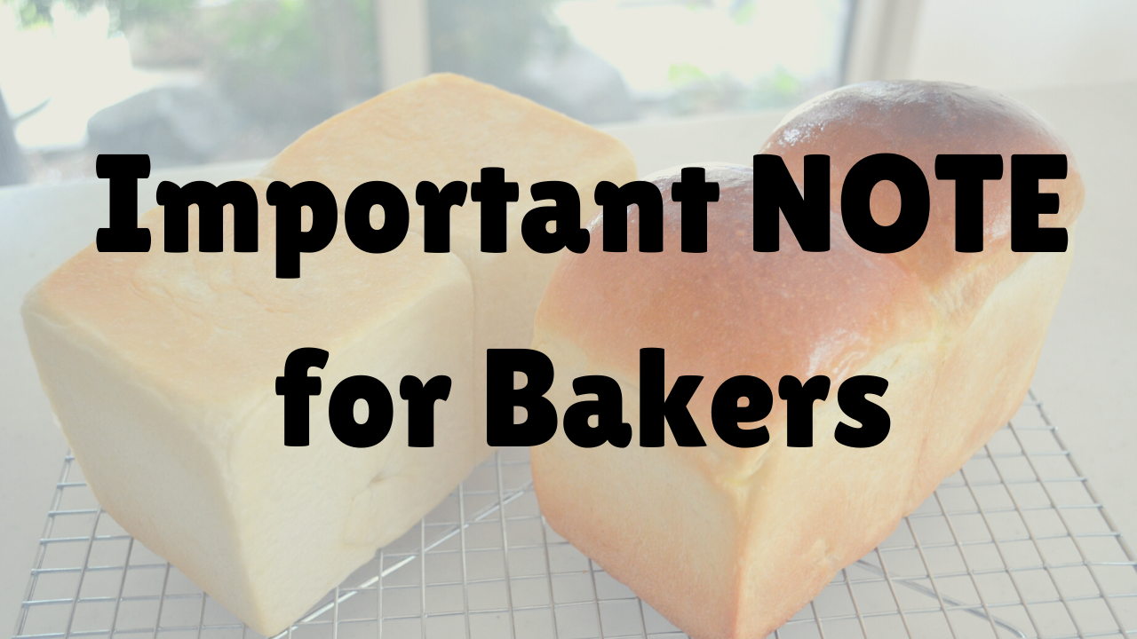 Important NOTE: Read this Before start baking